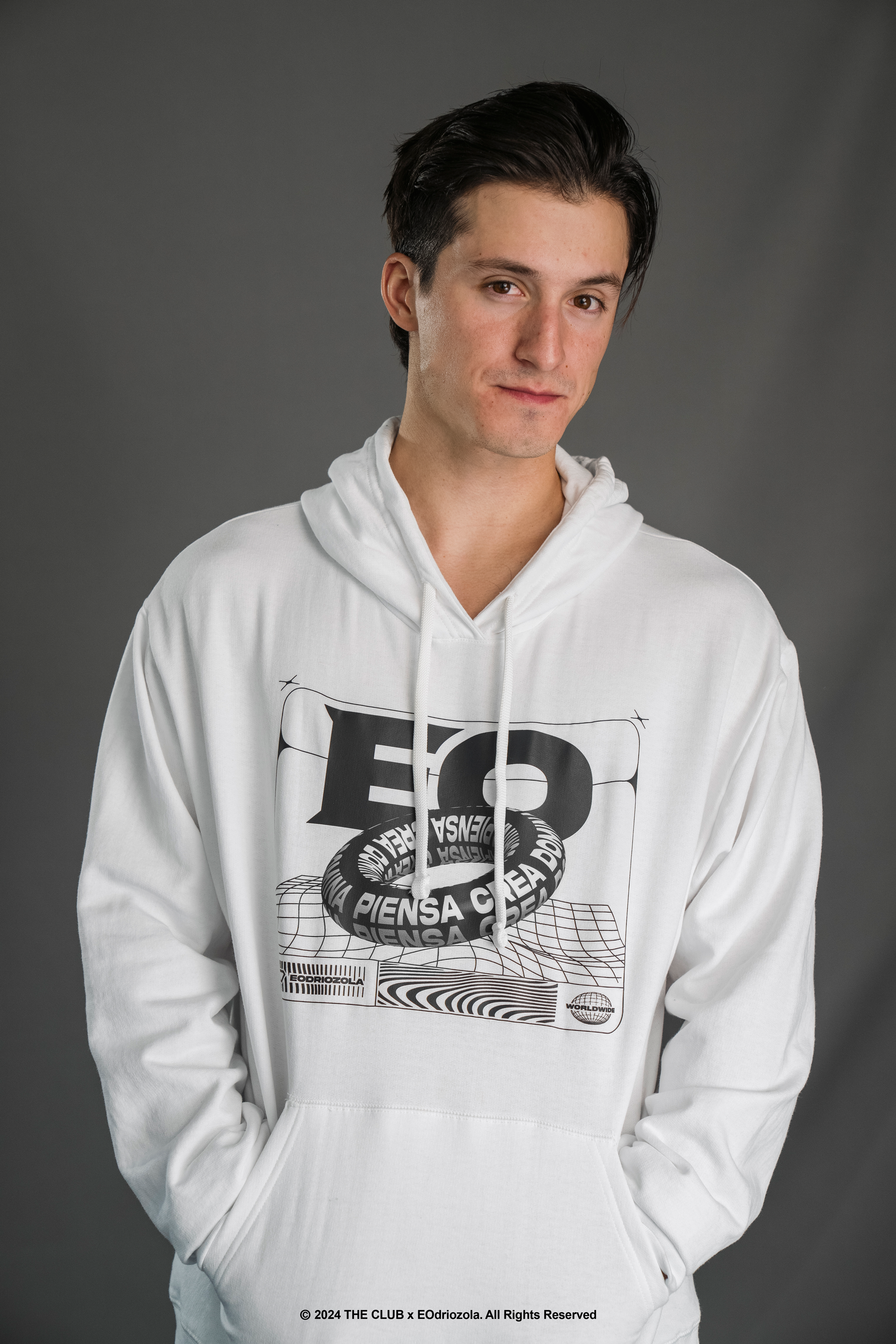 Hoodie Blanca Niño- EO "Donut"