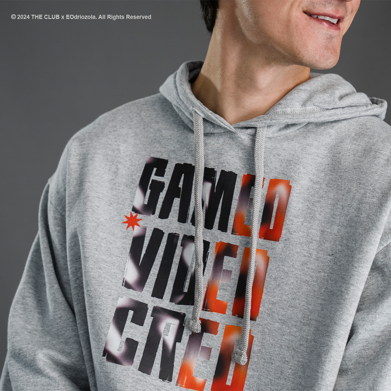 Hoodie Gris Adulto - EO "Gameo"