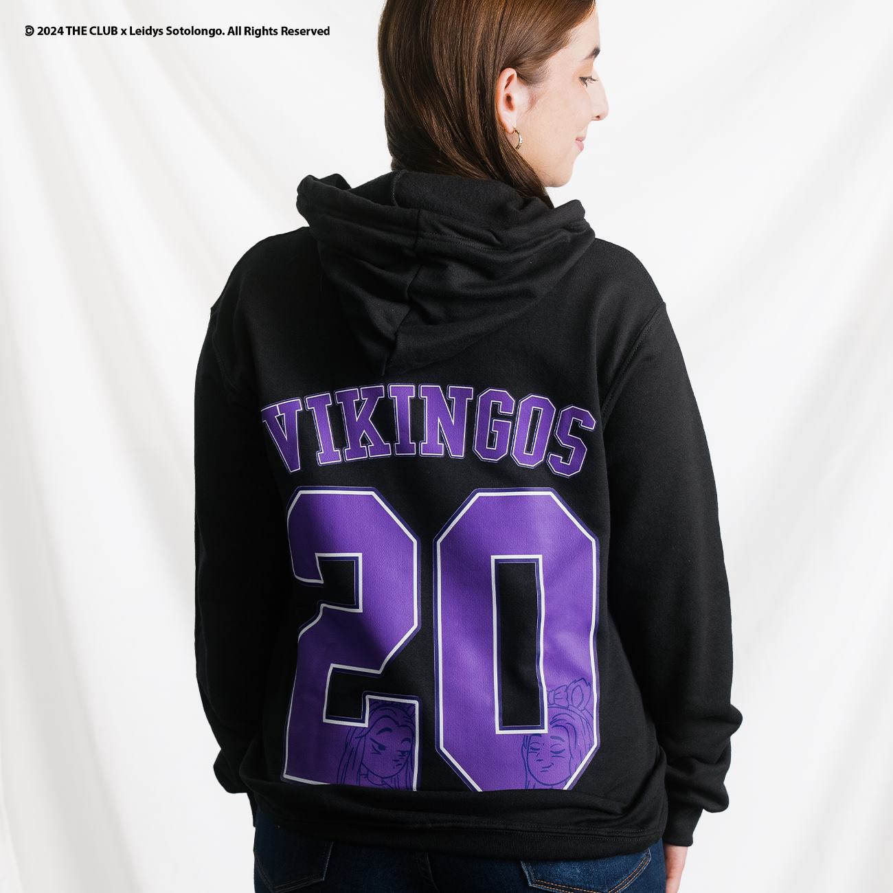 Hoodie Negra - Leidys Sotolongo "Vikingos Vic"