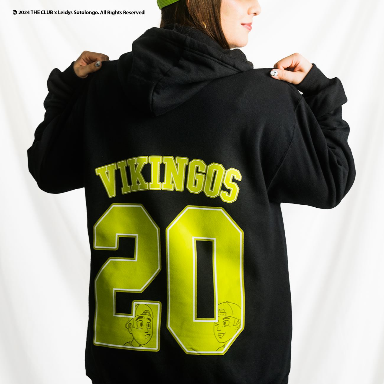 Hoodie Negra - Leidys Sotolongo "Vikingos Ricky"